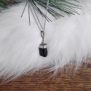 Elegant Black Tourmaline Pendant Necklace